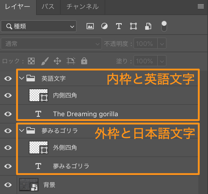 Photoshopでネオン管の文字を書く方法 夢みるゴリラ