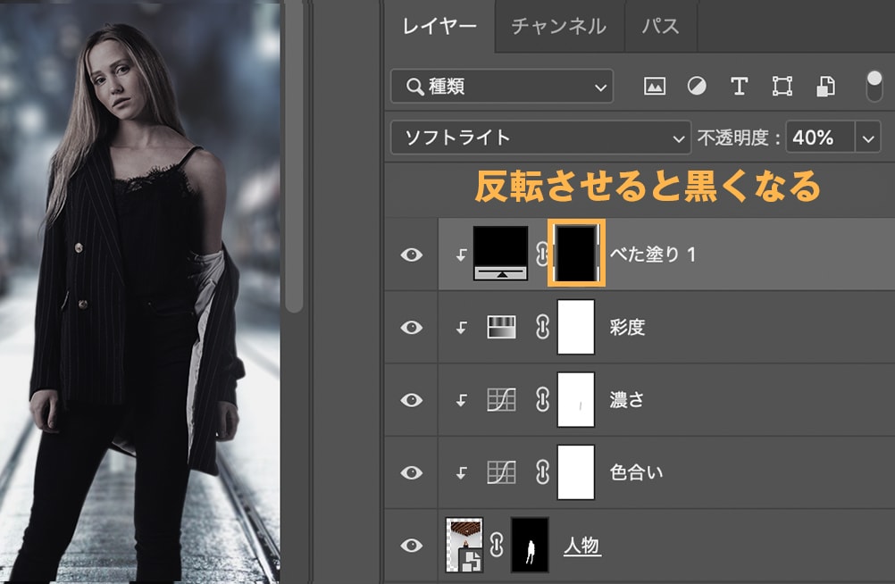 Photoshop 人物の合成で使う 影と光の具体的な調整方法 夢みるゴリラ