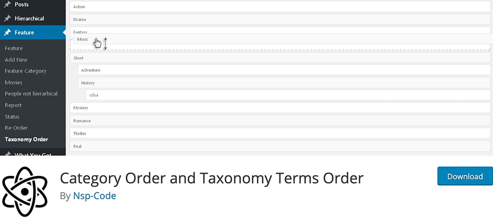 Category Order and Taxonomy Terms Order